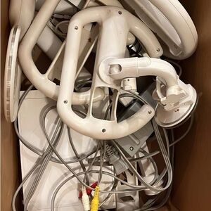 White Gaming Console with Accessories